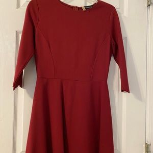 Maroon Sleeve Dress